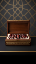 Majestic Ajwa Dates Wooden Keepsake Box